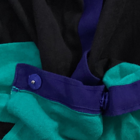 Narciso Rodriguez Color Block Hidden Snap Cardigan Sweater Sz XL - Picture 3 of 4